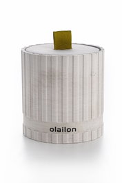 Aberto Design Vela Hormigón Cinta Lazo Gris Ámbar 8cm Ø x 8.5cm